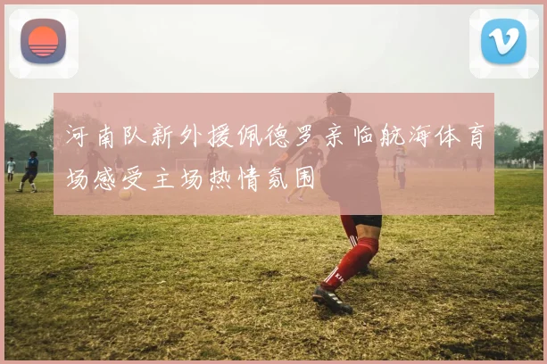 河南队新外援佩德罗亲临航海体育场感受主场热情氛围